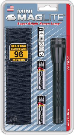 Ліхтарик Maglite Mini 14,5 см – компактний ручний LED ліхтар для дому, туризму та риболовлі