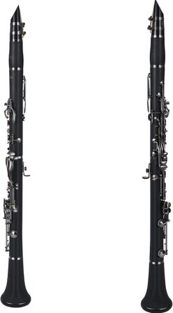 Кларинет KAYATA B з чорним ебонітовим корпусом, нікельовані клавіші, регульована підставка для великого пальця, кейс Deluxe Canvas чорний, нікель