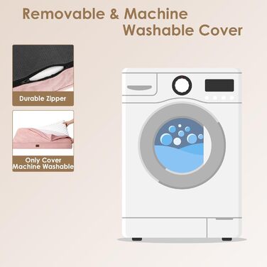 Ортопедичне ліжко для собак середніх порід EHEYCIGA 89x58x9 см, м'яке, миється, рожеве