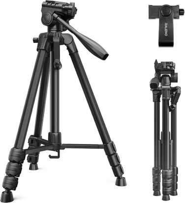 Штатив для камери RALENO Stabile, 152 см, з сумкою. Легкий та міцний штатив для професійних фотографів та відеозйомки з тримачем для телефону iPhone. Модель TP-40