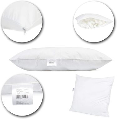 H&F Heimtextilien Top Quality Pillow 80x80 2-Pack | Allergy-Friendly Pillow with Oeko-TEX Certified | Cover: 100% Microfiber | Filling: 1100 Grams Polyester 2 80 x 80 cm