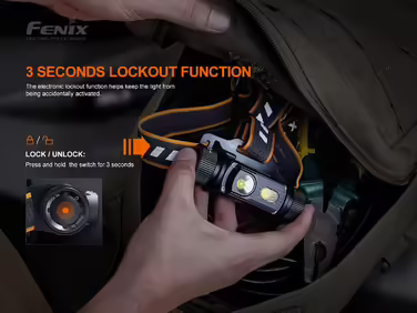 Налобний ліхтар FENIX HM70R на акумуляторі 21700, нейтральний білий та червоний світлодіоди, акумуляторний