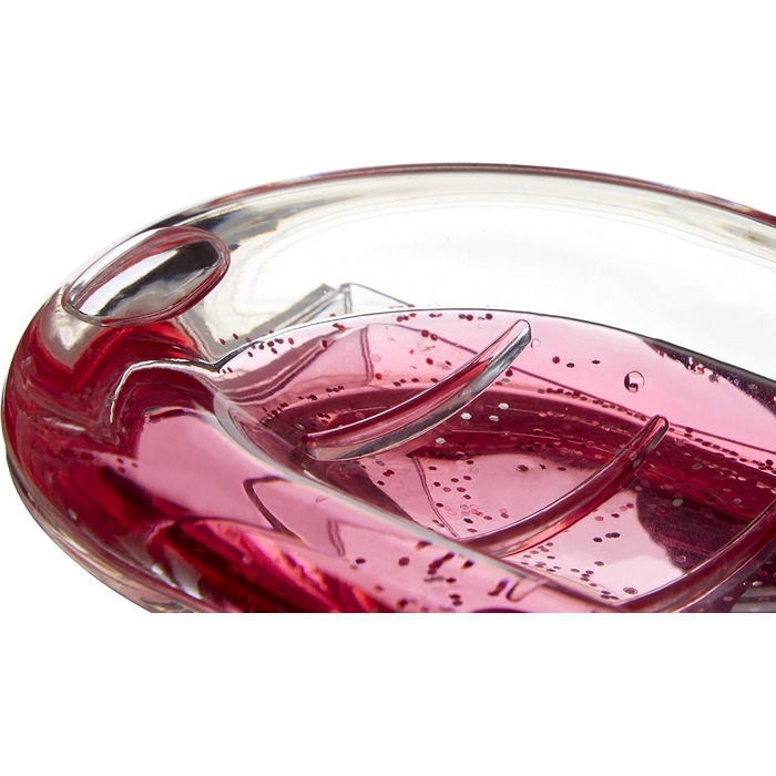 Миска для мила Premier Housewares з акрилу, з плаваючими сердечками, прозора/червона, 10 x 14 x 3 см