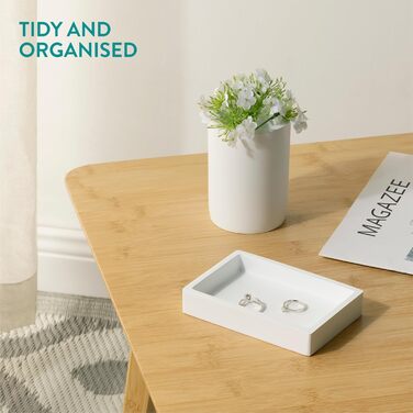 Набір для ванної кімнати Navaris 3 шт. - Дозатор мила, стакан для зубної пасти та мильниця. Декоративні аксесуари для ванної кімнати з штучного полімеру, матове покриття (білий)