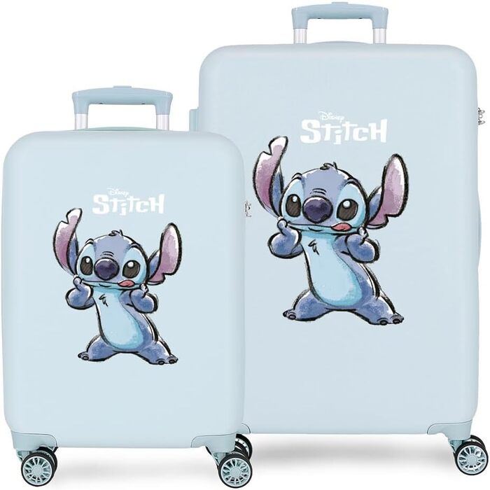 Чемодан Disney Stitch Moods, середній, ручна поклажа, ABS, кодовий замок, 4 колеса