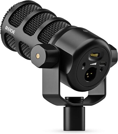 Rode PodMic USB – професійний подкаст-мікрофон з настільним тримачем Keepdrum MS138 (чорний/білий)