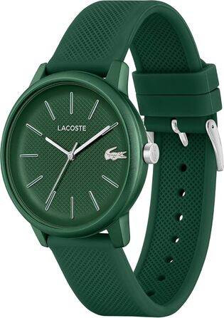 Годинник чоловічий Lacoste 12.12 Move Analog кварцовий з силіконовим ремінцем (Хакі)