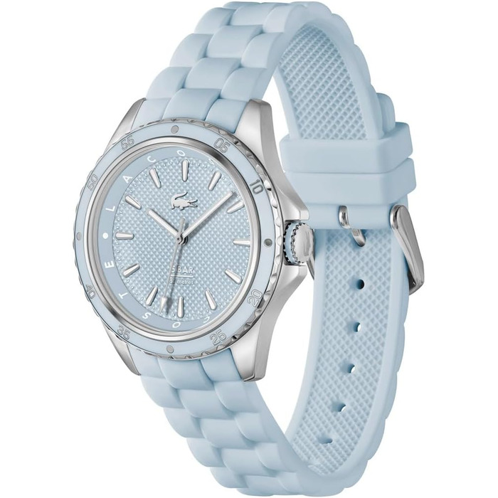 Годинник Lacoste Santorini для жінок, кварцовий, з браслетом з нержавіючої сталі (срібний, карнаційний, чорний IP)
