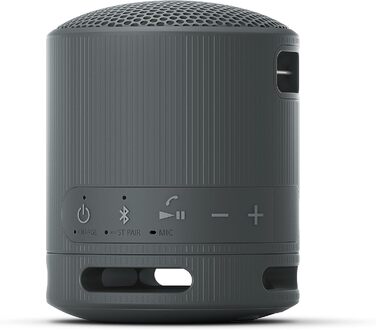 Портативна Bluetooth колонка Sony SRS-XB100 чорного кольору: волого- та пилозахист IP67, до 16 год роботи, ремінець для перенесення