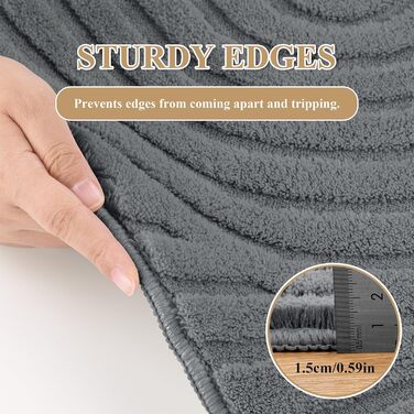 Килим для вітальні 160x230 см, великий пухнастий з коротким ворсом, миючий, сучасний, з 3D ефектом, нековзний, для їдальні, кухні, спальні (200 см круглий, сірий)