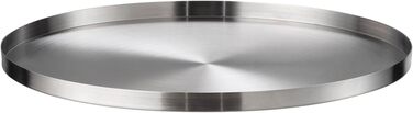 Blomus Tray -Peasy- Serving Tray made of Stainless Steel | Decorative Tray Round with Rim ⌀ 30cm (S, Stainless Steel)
