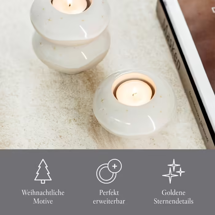 Like. Villeroy & Boch Winter Glow 23.5x8.5x20.5 cm (Donut Candle Holder)