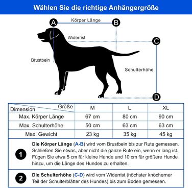 DOGGYHUT® Преміум XL 2-в-1 велопричіп та візок для собак, 23-45 кг, червоний