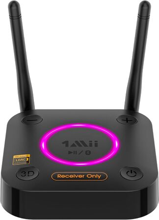 1Mii Bluetooth 5.1 Аудіо Адаптер з Низькою Затримкою aptX, 3D Surround, для Підсилювачів, Ламп, RCA AUX, Оптичний, Коаксіальний