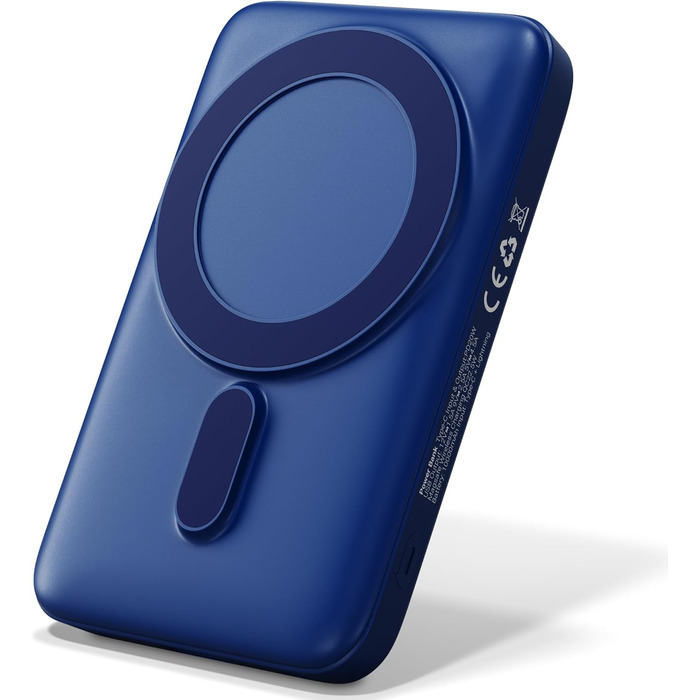 Портативний зарядний пристрій Powerbank Mini 9000mAh з USB-C, швидкою зарядкою PD20W, LED-індикатором та двома виходами (USB та Type-C) - білий/блакитний