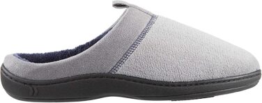 Тапочки чоловічі Isotoner з піною Memory Foam та підошвою для дому та вулиці (Large, Microterry Ash)