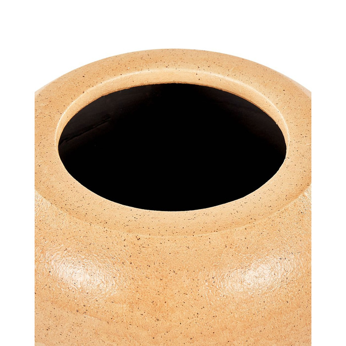 Декоративна керамічна ваза SKIONE, 34 см, світло-коричнева