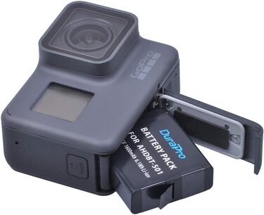 Акумулятор DuraPro 3 шт. 1600mAh для GoPro Hero 5/6/7 + Швидка зарядка LED 3 слоти USB Type-C