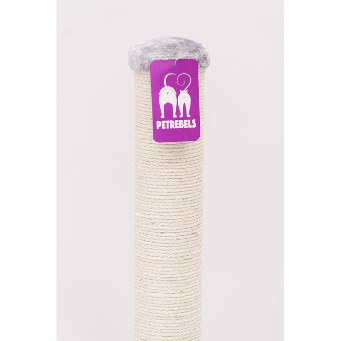 Petrebels Premium Quality Cat Tree Maine 90 cm High, with Extra Stable Base Plate and Natural Sisal Post, 40 x 40 x 90 cm, Color /Beige (Gray)