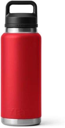 YETI Rambler 36 oz Chug Cap Bottle - Vacuum Insulated Stainless Steel - Rescue Red