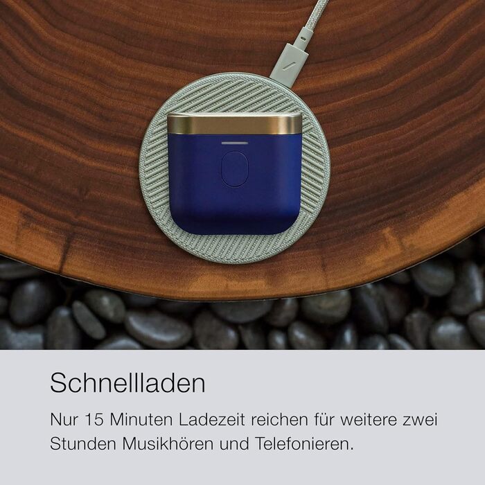 Блютуз навушники Bowers & Wilkins Pi7 S2 (2023) з активним шумозаглушенням (ANC), aptX та мікрофонами, Midnight Blue