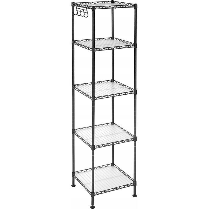 Кутова шафа-стелаж у ванну кімнату, вузька полиця-стійка 30x30x123,5 см