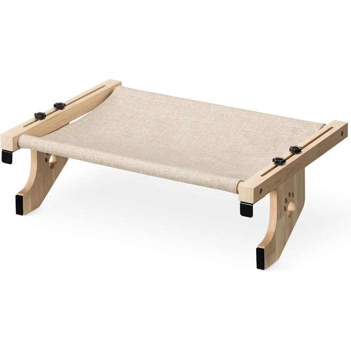 Navaris Cat Hammock for Windowsill - Cozy Lounger - Window Perch Cat Bed - Window Sill Lounger for up to 14 kg - Tool-Free Assembly