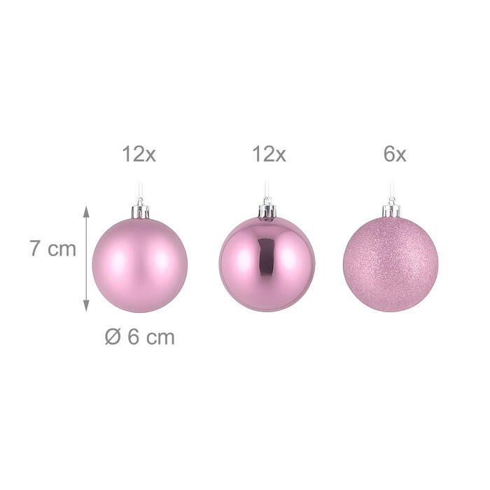Relaxdays Set of 30 Christmas Baubles