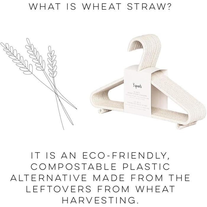 3 Sprouts - Навісні вішалки для дитячого одягу - 30 шт. (кремовий)