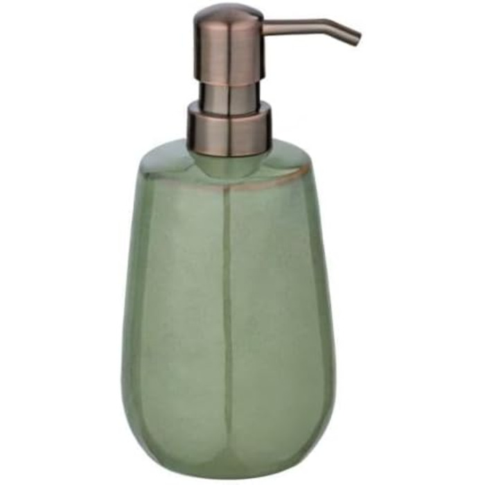 Дозатор мила WENKO Sirmione з кераміки, 430 мл, зелений/мідний, з насосом