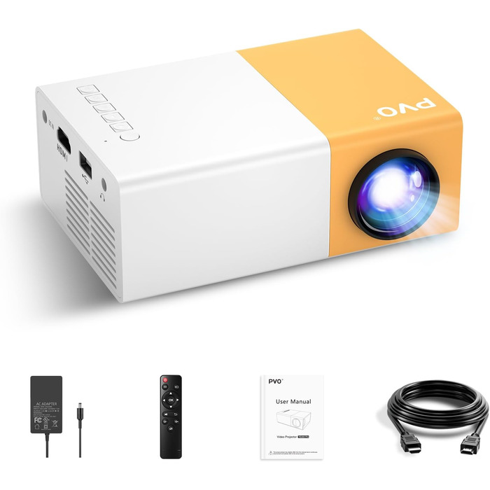 Міні-проектор YG300Pro: портативний LED-проектор для мультфільмів, дитячий подарунок, кінотеатр для дому, підтримка дзеркального відображення з кабелю