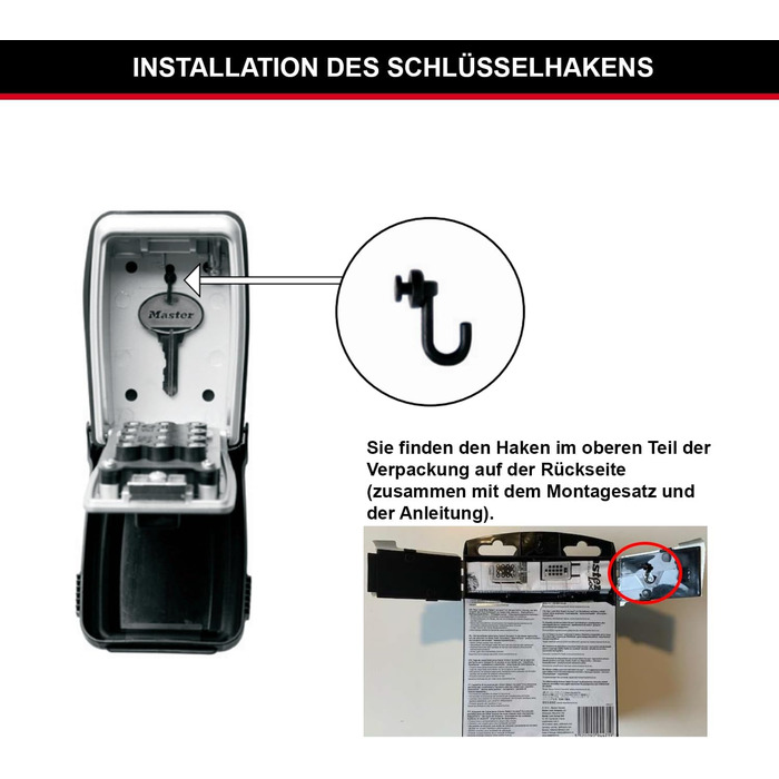 Master Lock Key Safe with Push Button, Wall Mountable, Outdoor - Secure Key Storage Box