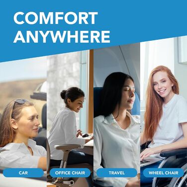 Автоподушка для сидіння Kingphenix: Memory Foam для легкових та вантажних автомобілів – знімає біль при ішіасі та болях у спині – підвищує комфорт водіння – чорна