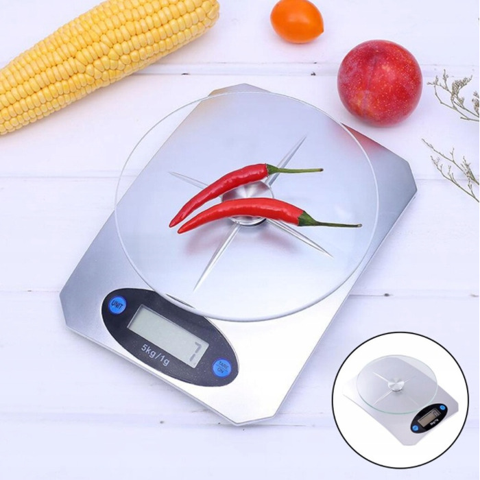 Кухонний ваги Kamille, сріблястий/сірий, 5 кг