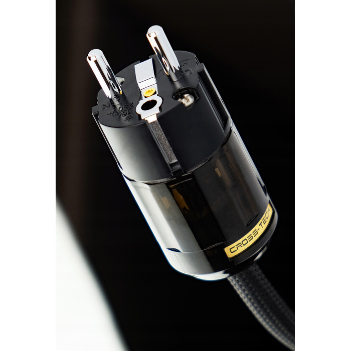 Кабель живлення 230V CROSS-TECH у тканинному обплетенні, 0,75 м