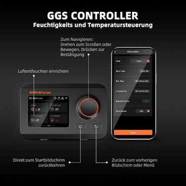 Електричний осушувач повітря Spider Farmer 12L з регулюванням вологості, APP-керування, таймер 24H для теплиці, дому та підвалу