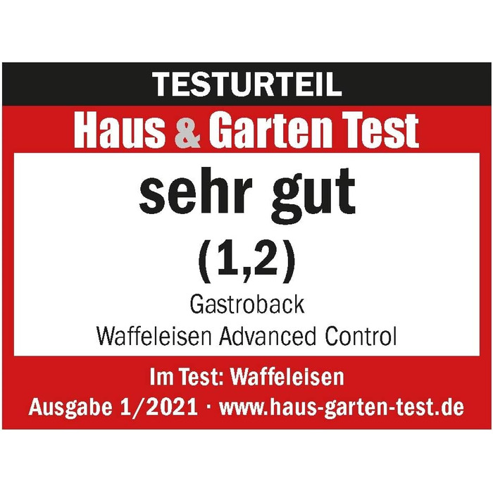 Вафельниця GASTROBACK 42424 Advanced Control, 1600 Вт, 5 програм, 7 рівнів підсмаження, LCD-дисплей, нержавіюча сталь, срібляста, одиночна