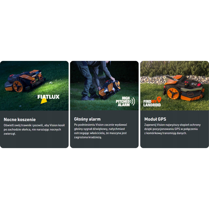 Робот-газонокосарка Worx Landroid Vision L1300 для площ до 1300 м²