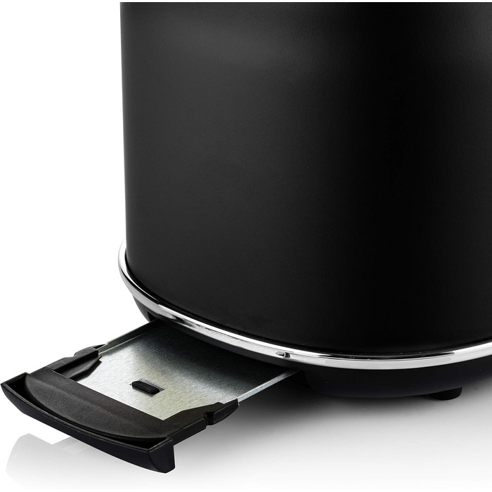 Набір для сніданку Westinghouse Retroline (Тостер та Чайник), 1.7 л, фільтр від накипу, захист від перегріву, тостер з підігрівом для бургерів, піддон для крихт, чорний