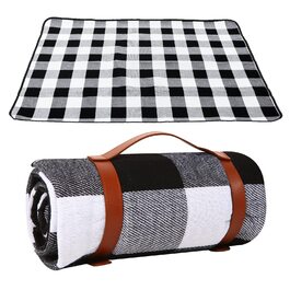 Плед для пікніка 200x150 см, водонепроникний, складаний - килимок для кемпінгу, пляжу, BBQ, подорожей