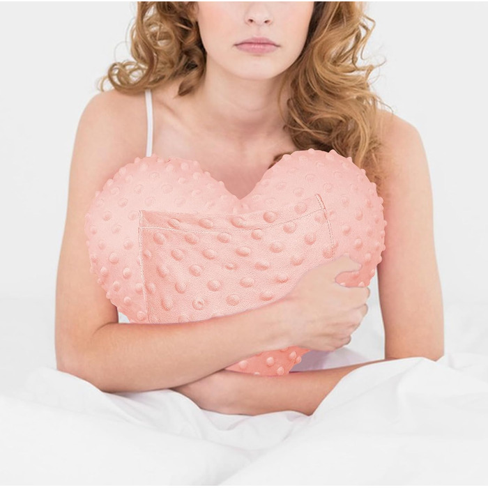LYMOI Heart Surgery Pillow for Open Heart Surgery, Post-Heart Surgery Heart Pillow, Chest Pillow After Heart Surgery with Pocket, Heart Surgery Recovery Gifts for Patients Minky Dot (Pink)