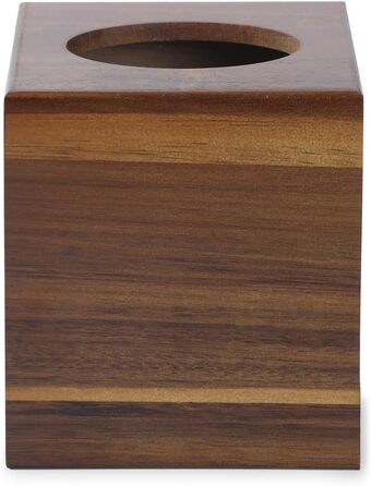 Диспенсер для серветок Akazienholz, дерев'яний органайзер для серветок, кубічної форми, для ванної кімнати, вітальні, обіднього столу, декоративний, 13,5 x 13,5 x 15 см