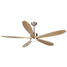 Стеляний вентилятор Reiga з імітацією дерева, 165 см, DC-двигун, керування пультом та Smart Home, 6 швидкостей, колір дерево, для внутрішнього/зовнішнього використання, з підсвічуванням