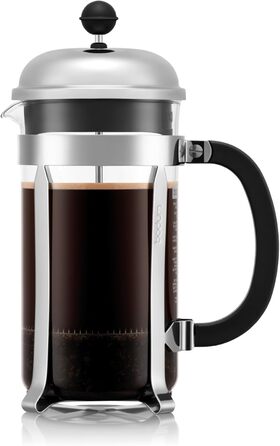 Френч-прес Bodum Chambord 1 л, нержавіюча сталь, глянцевий