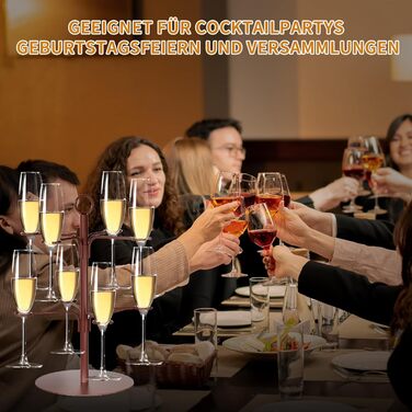 Башня для напоїв TJ.MOREE на 8 келихів Aperol Baum – підставка для коктейлів, подарунок для жінок, рожевий коктейльний столик для шампанського