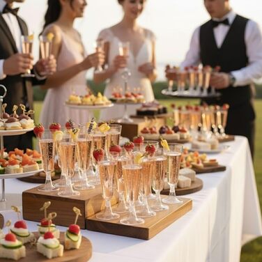 Набір келихів для шампанського Matana 48 шт. 150 мл, пластикові, преміум-якість, багаторазові