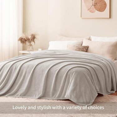 Плед Aisbo: м'який та затишний плед з флісу 150x200 см XL, теплий плед для дивана, затишна пледова ковдра для вітальні та дивана на зиму (220 x 240 см, бежевий)