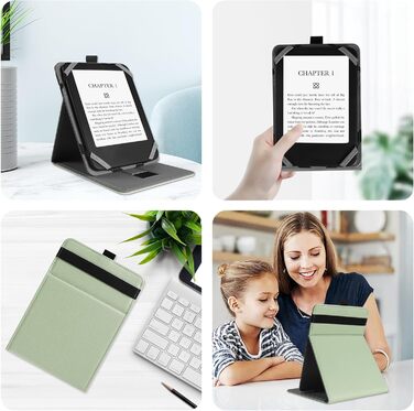 Захисний чохол для Kindle Paperwhite/colorsoft та інших eReaders 6-6.8-7 дюймів (Matcha Green)