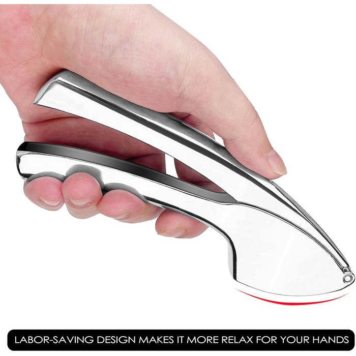 Пресс для часнику Fousenuk, не потребує очищення, зручний у використанні та легкий у чищенні, з цинкового сплаву