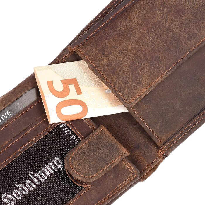 Hodalump Genuine Leather Wallet • Wallet for Women and Men with RFID Protection • Cardholder with Coin Pocket